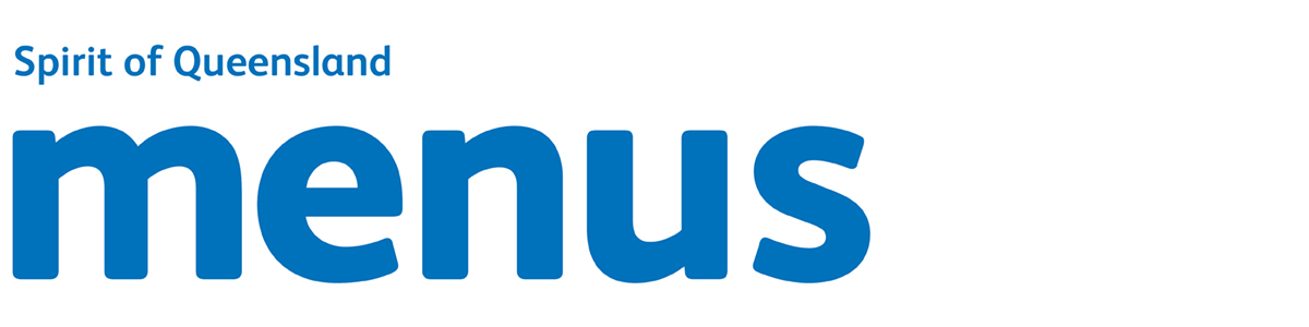 Spirit of Queensland menus